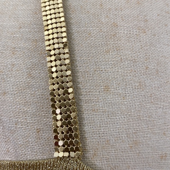 Spenser Evening Gold Lurex Chainmail Straps Top - Picture 10 of 15
